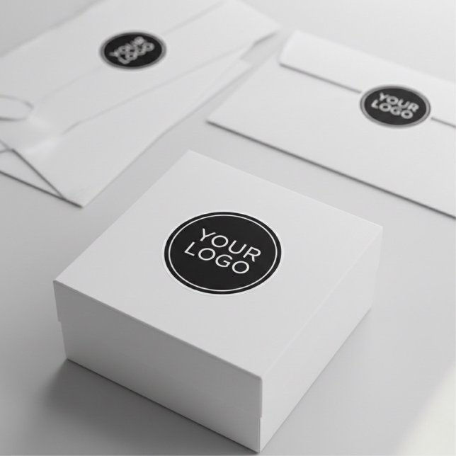 Adesivo Modern Minimalist Custom Logo Business Branding (Criador carregado)