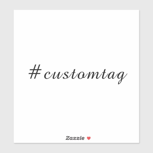Adesivo Modern Minimalist Hashtag Design (Folha)
