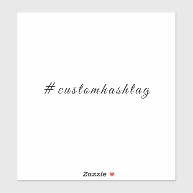 Adesivo Modern Minimalist Hashtag Social Sticker (Folha)
