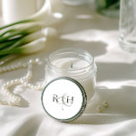 Adesivo Modern Minimalist Monogram Wedding Sticker<br><div class="desc">A modern minimalist wedding sticker featuring an elegant monogram in refined serif typography. Perfect for sealing envelopes, decorating favors, packaging gifts, and adding a personal touch to your wedding details. Customize the initials to match your names and wedding style. Part of the "RHEA" Wedding Collection — follow the link on...</div>