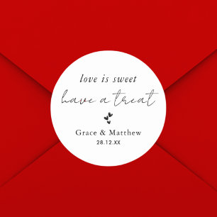 Adesivo Modern Na moda Love é um doce favor de casamento