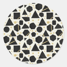 Adesivo Modern Noir Geometric & Gold Splatter