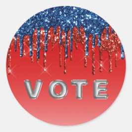 Adesivo Modern Patriotic Glitter Drip  Vote