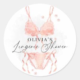 Adesivo Modern Peach Blush Lingerie Bridal Shower