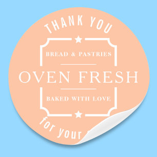 Adesivo Modern Peach Fuzz Obrigado Bakery
