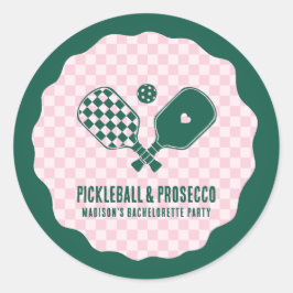 Adesivo Modern Pickleball & Prosecco Bachelorette Weekend