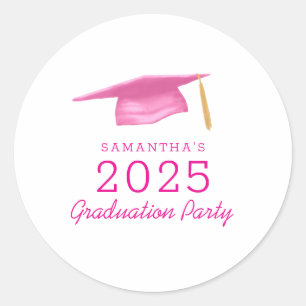 Adesivo Modern Pink Girly 2025 Graduação