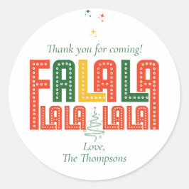 Adesivo Modern Retro Simples Festa de Caróis de Natal Kara