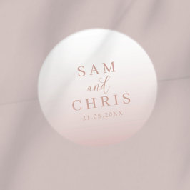 Adesivo Modern Rose Gold Wedding Monogram