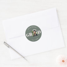 Modern Sage Green Arch Photo Graduation Favor