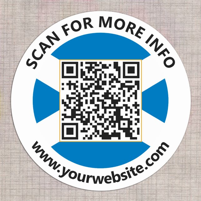 Adesivo Modern Scotland QR Code Stickers, Scottish Flag (Criador carregado)