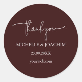 Adesivo Modern Script Burgundy Mauve