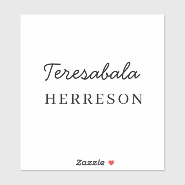 Adesivo Modern Script Stylish Monogram Design (Folha)