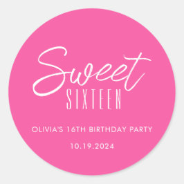 Adesivo Modern Sweet Sessenta garotas rosa quentes 16 anos