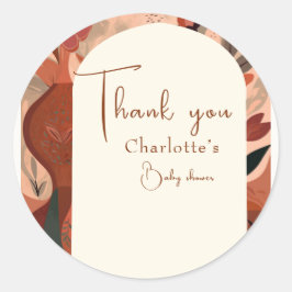 Adesivo Modern Terracotta boho chá de fraldas