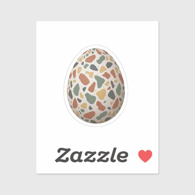 Adesivo Modern Terrazzo Pattern Easter Egg Abstract  (Folha)