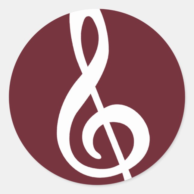 Adesivo Modern Treble Clef (Frente)
