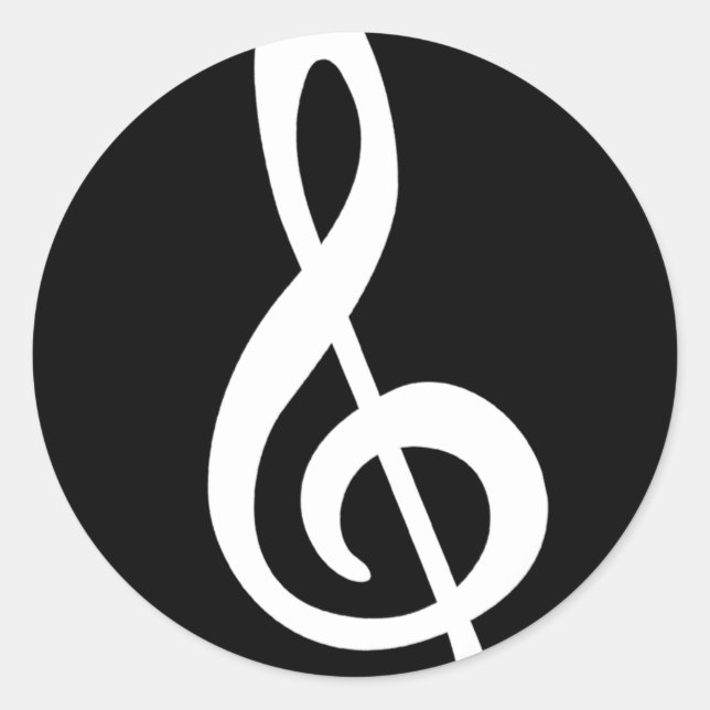 Adesivo Modern Treble Clef (Frente)