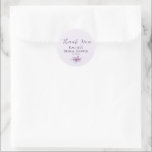 Adesivo Modern Watercolor Floral Thank You Bridal Shower<br><div class="desc">Add a refined finishing touch to your celebration with these Modern Amethyst Bridal Shower Stickers. Designed in a soft lavender palette with elegant amethyst typography, these customizable stickers are perfect for envelopes, candy bags, candles, mini gifts or thank you favors. Stylish and versatile, they coordinate seamlessly with the Modern Amethyst...</div>