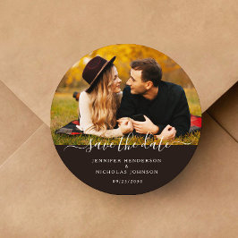 Adesivo Modern Wedding Save The Date Noivado Photo