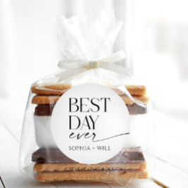 Adesivo Modern Whimsy Wedding Obrigado Cartão Dobrado