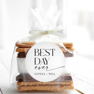 Adesivo Modern Whimsy Wedding Obrigado Cartão Dobrado