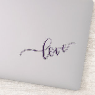 Adesivo Moderna, a mão rotulou a tipografia "amor "