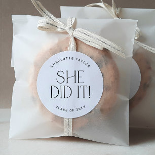 Adesivo Moderna Fete Mínima Ela Fez Um Pau De Graduação