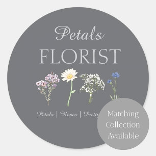 Adesivo Moderna Marca de Florista de Boutique