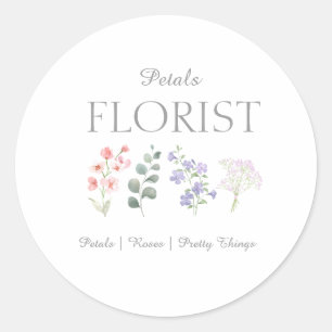 Adesivo Moderna Marca de Negócios de Florista de Boutique