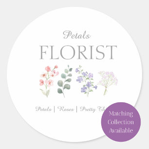 Adesivo Moderna Marca de Negócios de Florista de Boutique