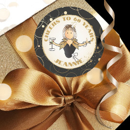 Adesivo Moderno 60º aniversário da Diversão de Aniversário