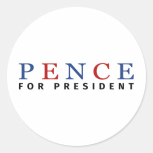 Adesivo Moderno Blue Red Mike Pence para Presidente