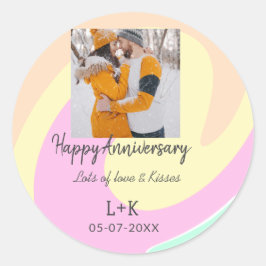 Adesivo Moderno boho feliz aniversário adicionar nome data