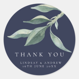 Adesivo Moderno Botânico Deixa Casamento Favorito Seal