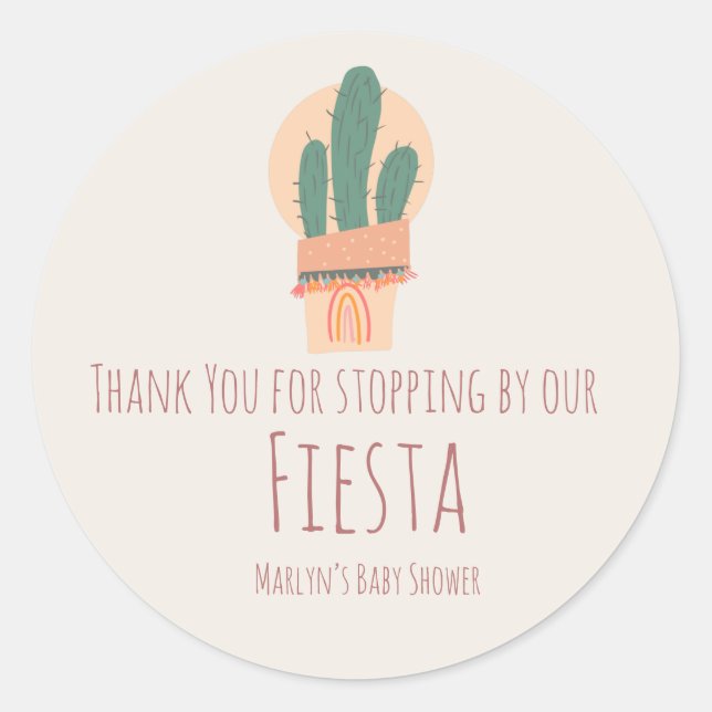 Adesivo Moderno Cactus Potente Rainbow Bridal Baby (Frente)