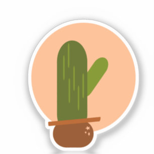 Adesivo Moderno Cactus Potou Design boêmico