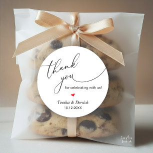 Adesivo Moderno Casamento Minimalista Obrigado Presentes