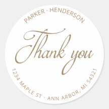 Moderno Dourado Endereço de Retorno de Glitter Obr