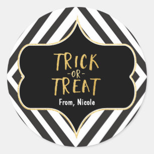 Adesivo Moderno e Elegante Halloween Gold TRICK OR