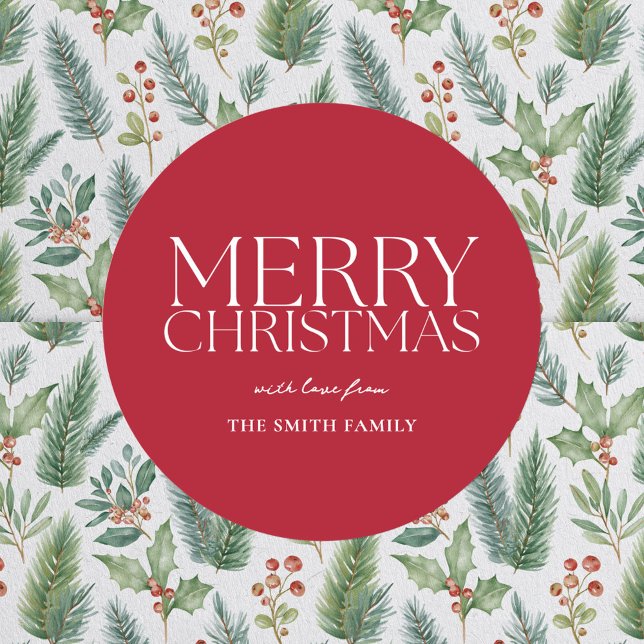 Adesivo Moderno e minimalista Natal feliz (Criador carregado)