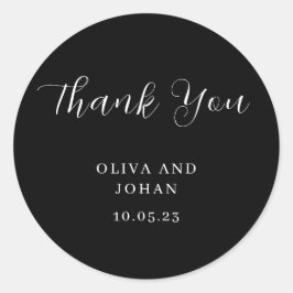 Adesivo Moderno e minimalista simples | Casamento Negro