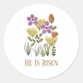Adesivo Moderno Ele É Risen Páscoa Floral