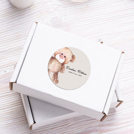 Adesivo Moderno elegante podemos esperar chá de fraldas