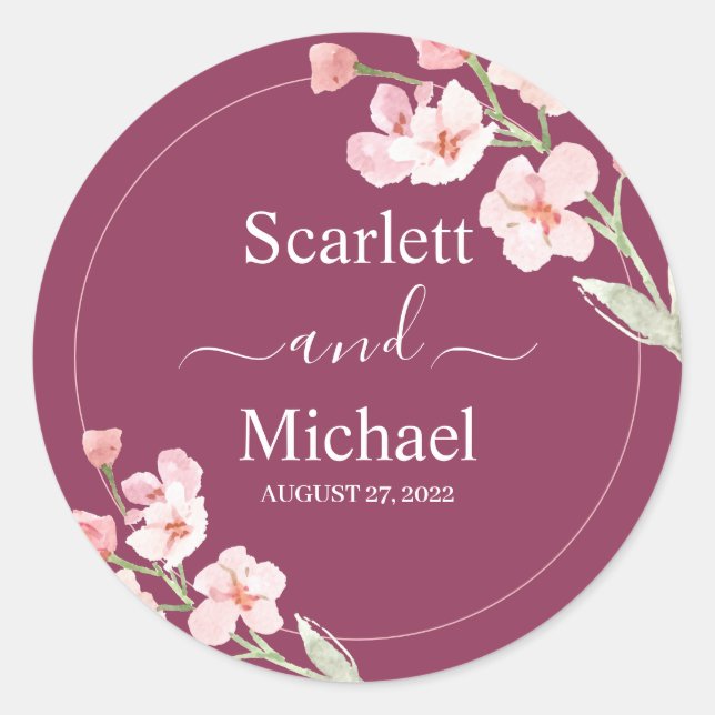 Adesivo Moderno Elegante Terrestre Floral (Frente)