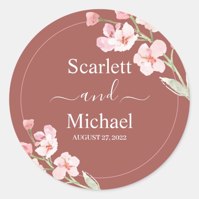 Adesivo Moderno Elegante Terrestre Floral (Frente)