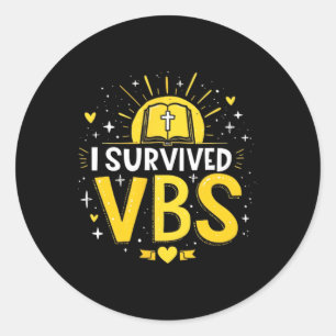 Adesivo Moderno Eu Sobrevivi Vbs Escola Bíblica de Férias 