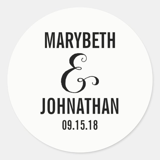 Adesivo Moderno Fazemos Senha De Casamento (Frente)