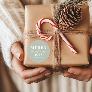 Adesivo Moderno fazenda Feliz Natal Verde Suave