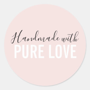 Adesivo Moderno feito à mão com amor puro 